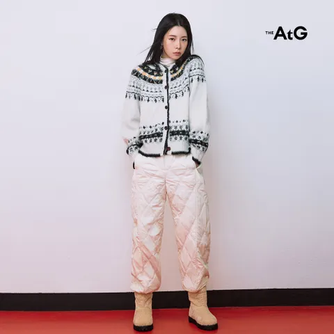 더엣지 25FW 퀼팅 커브드 팬츠