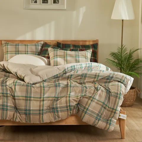 [르헤브] 피노키오 체크 마이크로워셔 차렵이불 SS/슈퍼싱글