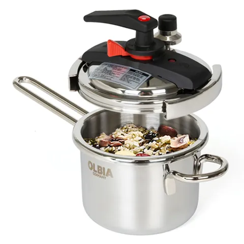 올비아 미니IH 차진 압력밥솥(일자형)+ 가스스토브렉 포함