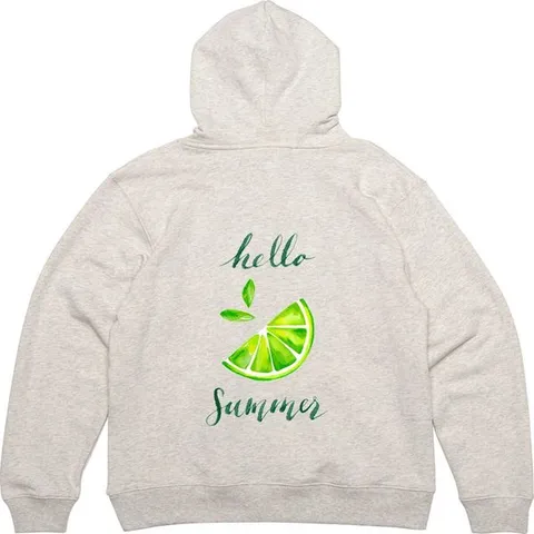 [하프클럽]  후드집업 뒷면 여름과일 안녕 여름 그림 프린팅