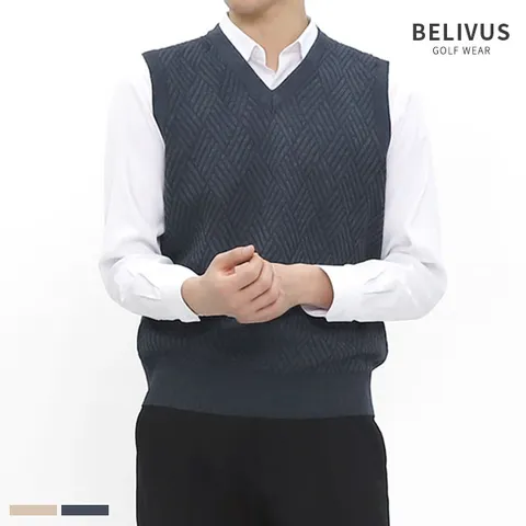 남성 골프웨어조끼 니트 베스트 PK0201