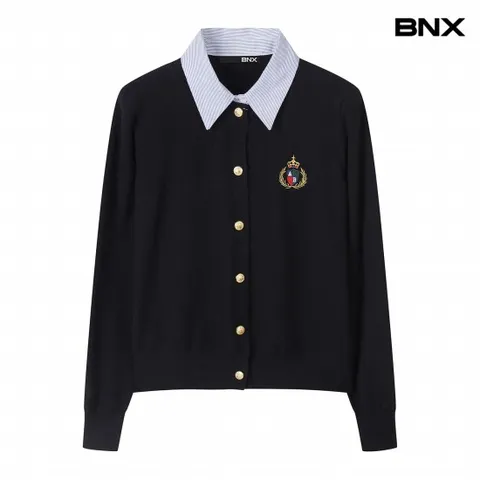 정상가:69,000원 ㅣ 페이크 셔츠 레이어드 니트 가디건 (BX3CD005L0)