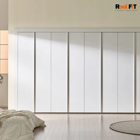 화이트매트 여닫이 붙박이장_15cm