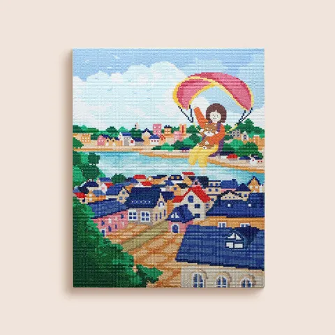 핑크풋 보리캔버스보석십자수 십자수 보석십자수 보석 보리캔버스 보석십자수