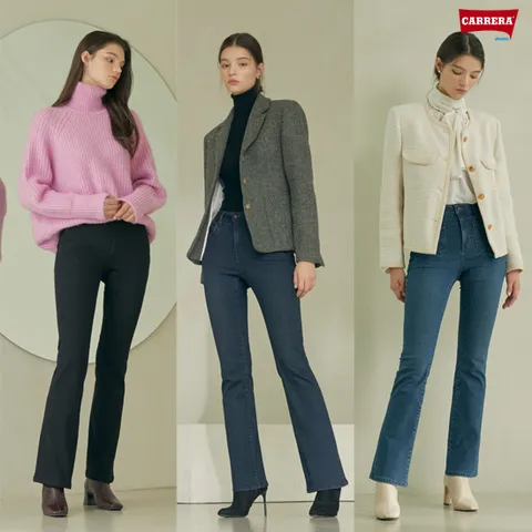 [최초가99,000원] 까레라 더블 기모 데님 여자 3종