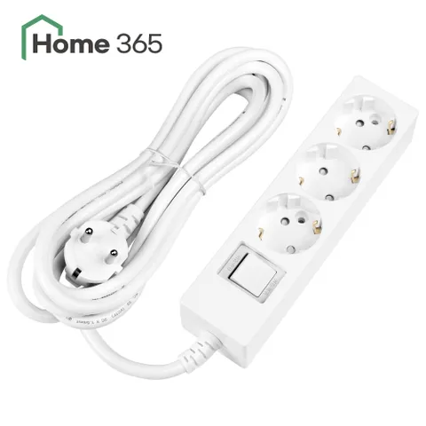 홈365 국산 과부하차단 멀티탭 3구 3M / 16A 접지 절전형 멀티콘센트