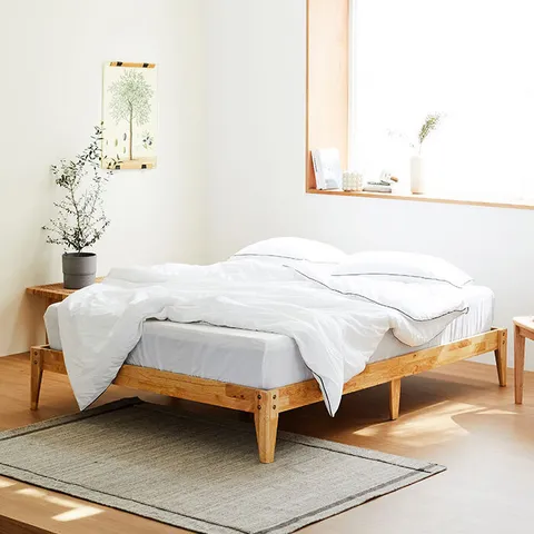 아미띠 헤드레스 퀸 원목 침대 iol-010Q_내츄럴