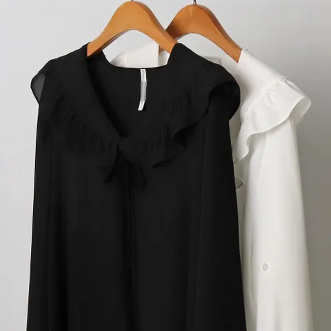 프릴 데일리 블라우스 208J282S 빅사이즈 여성의류