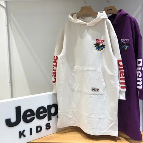 [롯데백화점]키즈 기본 컬러블럭 오버핏 후드 원피스 KM1OPF805GB