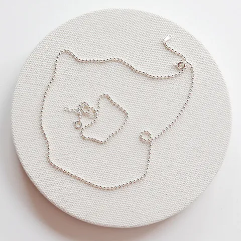(실버) 2mm 샤론 볼 체인 세트