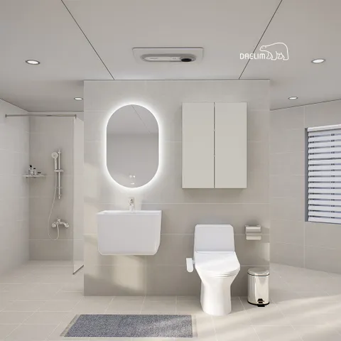 [25년형] 스마트클린바스 샌드 살균LED거울형 거실 욕실리모델링(휴젠뜨+살균비데)