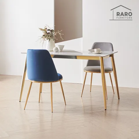 라로퍼니처 아델 1300 유광 포세린 통 세라믹 식탁 세트 (식탁+의자2)