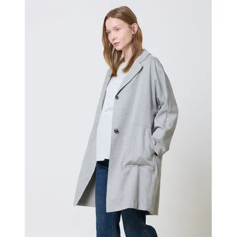 [하프클럽] (본사직영)린넨 오버핏 롱 자켓-CC11JK020