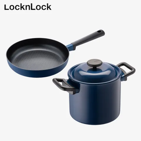 [락앤락] 데꼬르 네이비 2종세트 곰솥냄비20+프라이팬24