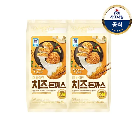 대림냉동 더 바삭한 치즈돈까스 420g 2개