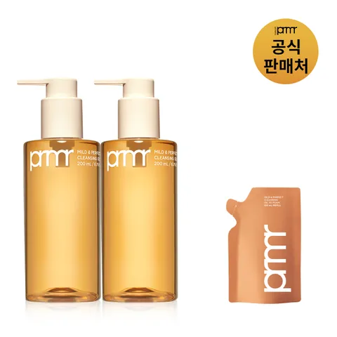 [단독]마일드 앤 퍼펙트 클렌징 오일 투 폼 클렌저 200ml*2 (+100ml)