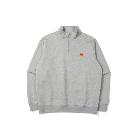 에센셜 에버라이트 반집업 맨투맨 MELANGE GREY