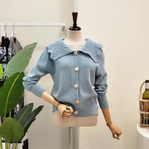 [대구백화점SG]  FW3J7KC02092_러블리 빅카라 골드 가디건