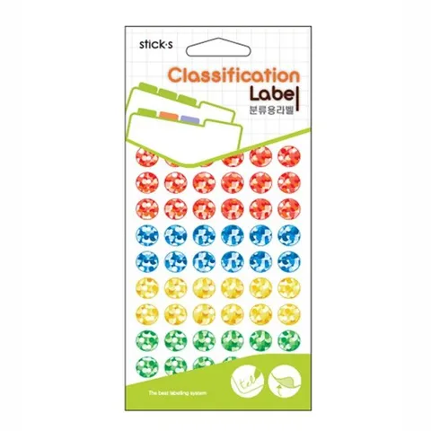 홀로그램견출지 20-7001A 멀티컬러(∮12 7장)