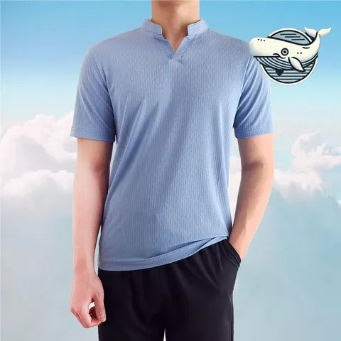 [라일리] Rly 가벼운 여름 남성 메쉬 티셔츠 쿨 헨리넥 반팔 (30251797)