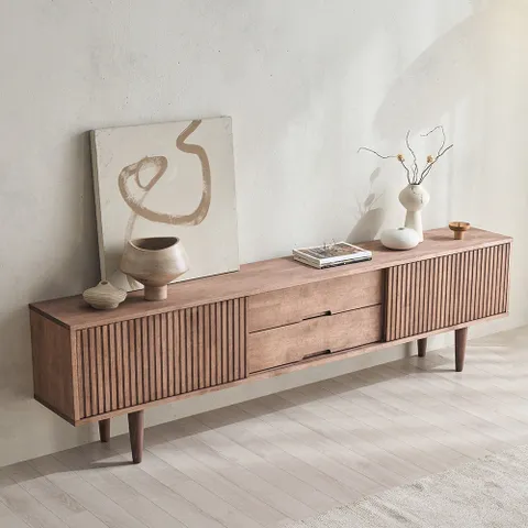 몬테 원목 슬라이딩 2000 거실장