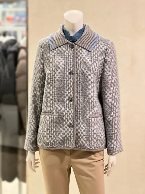 울 블렌드 니트 칼라 재킷(2color) JK4102_BU