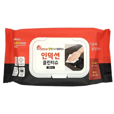 스크래치 걱정없는 말끔한 청소 인덕션 전용티슈 30매 스크래치 걱정없는 말끔한 전용티슈