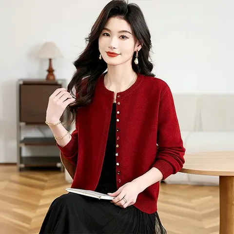 [하프클럽] (55~88)2종세트 큐티단추라운드가디건 겨울가디건 간절기가디건 겨울니트 니트티 브이넥 카라넥