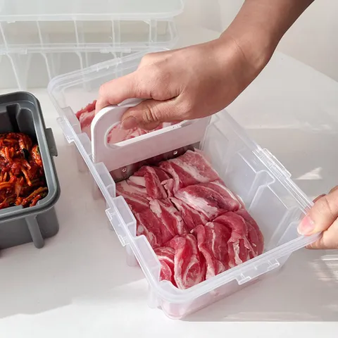 투명 고급형김치저장용기 밀폐용기 김치커터 고급형 투명밀폐통 김투명밀폐통