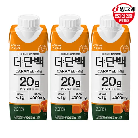 더단백 드링크 카라멜 250ml 18개x2박스