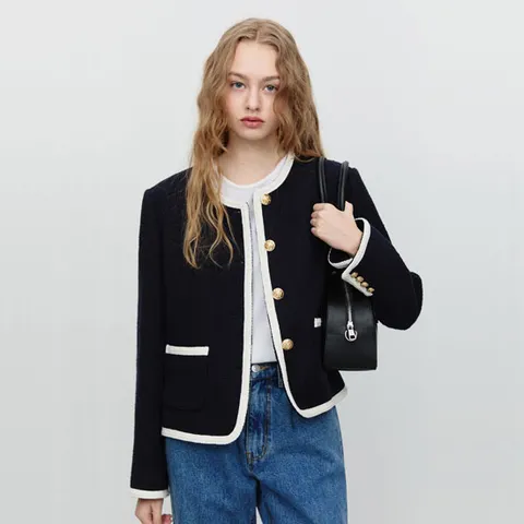 던스트 CLASSIC BOUCLE TWEED JACKET NAVY_UDJA5A205N2