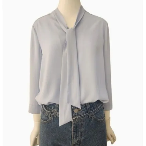 [롯데백화점][숲]브이넥 칠부소매 리본타이 블라우스(SB4LS38)