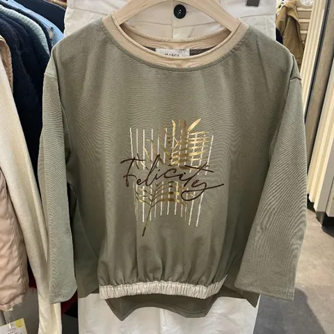 HC06 나뭇잎 라운드 티셔츠 LS3TSS112KKO