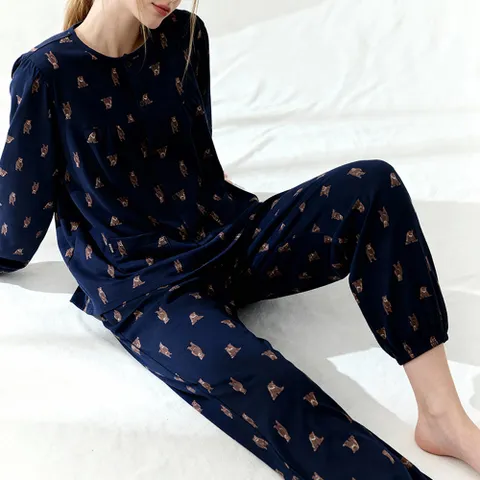 BBWNB922 여자 매끈 피치기모 잠옷 실내복 세트