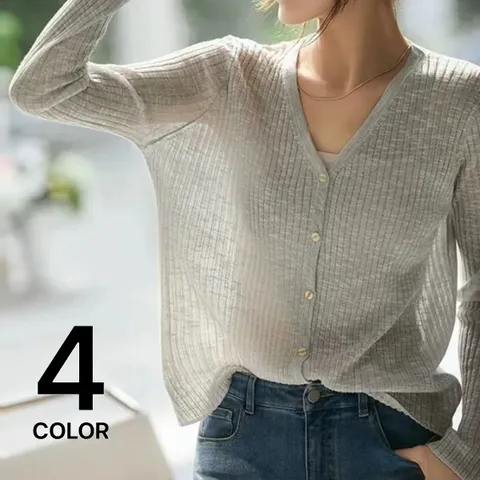 [브리치]  / 허그 시스루 브이라인 쿨링 여름 가디건 4COLOR