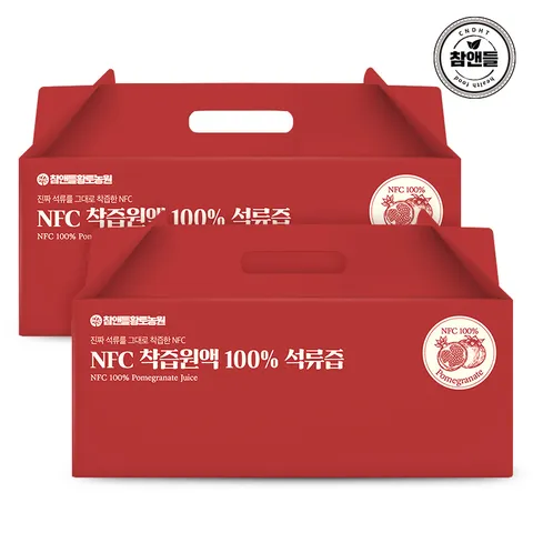 참앤들황토농원 NFC 착즙100% 석류즙 30포 2박스(총60포)