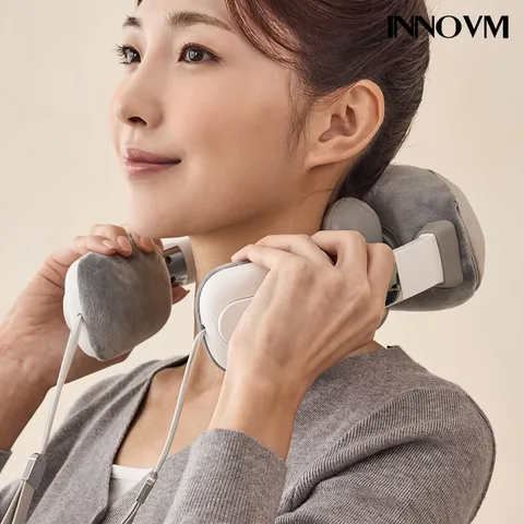 이노브엠 릴렉스핏 안마기 무선 목 어깨 마사지기 승모근 지압기 온열 마사지