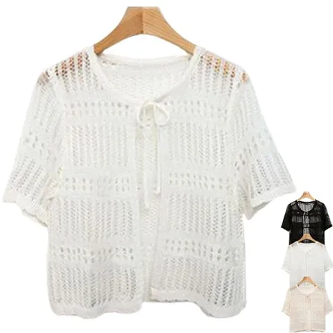 [하프클럽] 여름신상~ WR5096 시원한 망사니트 볼레로/미시/여성 원피스 가디건/백화점 가디건