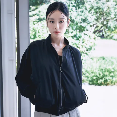 2.2[최초가79,900]니트블럭 셔링 점퍼