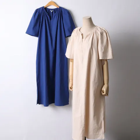 빅사이즈 206 반팔넥밴딩마롱원피스 DLYI807