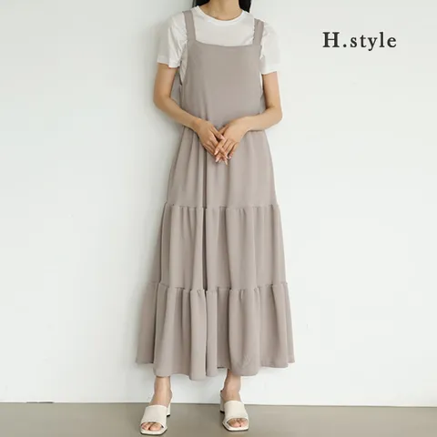 H스타일WB캉나시OPS/여름/빅사이즈/OPS/원피스/쉬폰/홈웨어/캐주얼/라운지/루즈핏