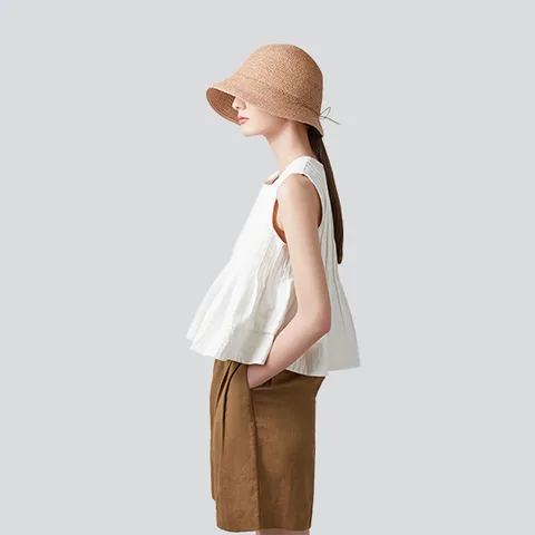 [최초가 69,000] 천연라피아 100% 버킷햇