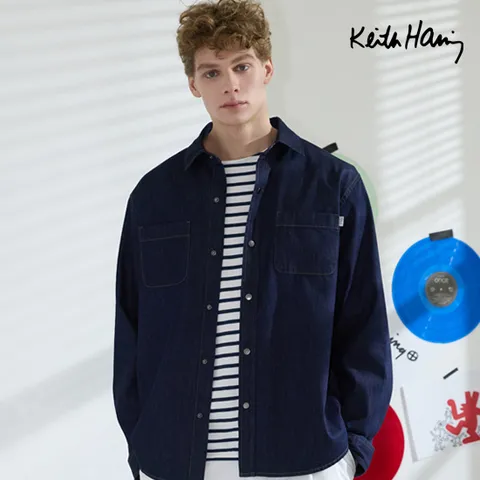 [최초가79,900] 키스해링 25SS 데님 셔츠자켓 2종 남성