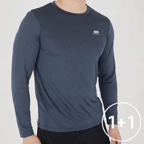 [1+1] 남성 통풍좋은 기능성 냉감 쿨 티셔츠 (반팔&긴팔)