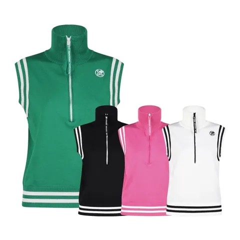 보스케 여성 여름 골프웨어 골프 반집업 니트 조끼 BQ250523255