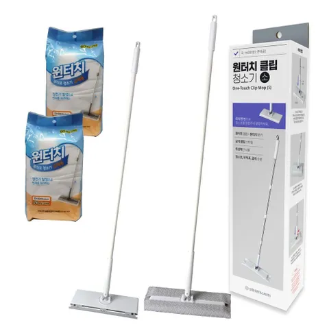 원터치 조립식 밀대 청소기 클립형 물걸레 대형 소형 리필 청소도구 밀대청소기 물걸레