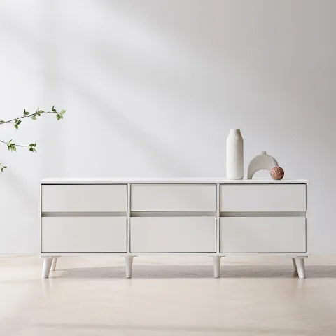 보루네오 마르체 이든 1500 6단서랍 TV다이 높은 거실장 BKC744