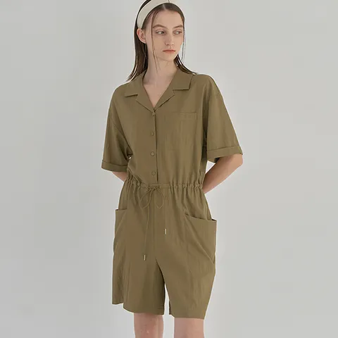 [나인] [정상가 :109000원] 오픈카라 유틸리티 점프 수트OP-6067