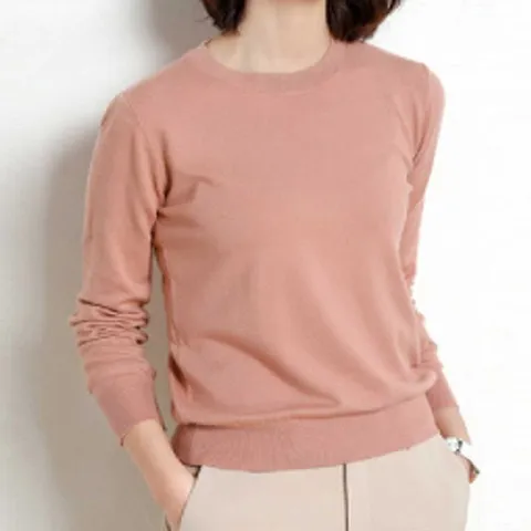 [M7] 여자 슬림 롱슬리브 봄가을 내의 U넥 니트