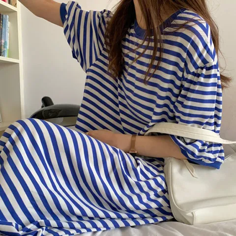 시원해보이는 라운드 롱원피스 여름 휴가룩 비치웨어 반팔원피스 반팔롱원피스 데일리원피스